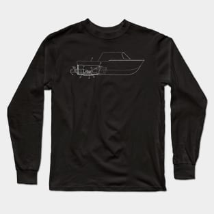 Water Jet Propelled Vintage Patent Hand Drawing Long Sleeve T-Shirt